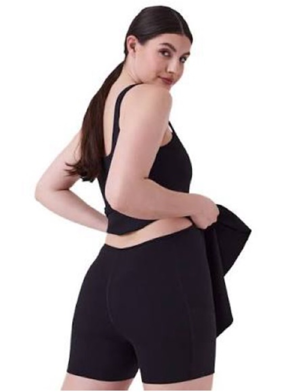 SPNAX | Black Square-Neck A-Line Sport Dress - Picture 4 of 9